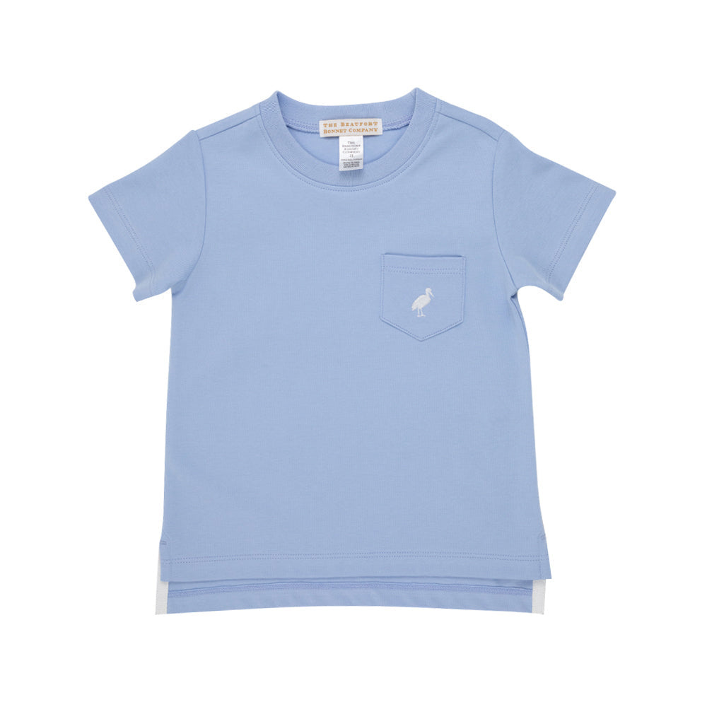 Carter Crewneck - Barbados Blue with Worth Avenue White